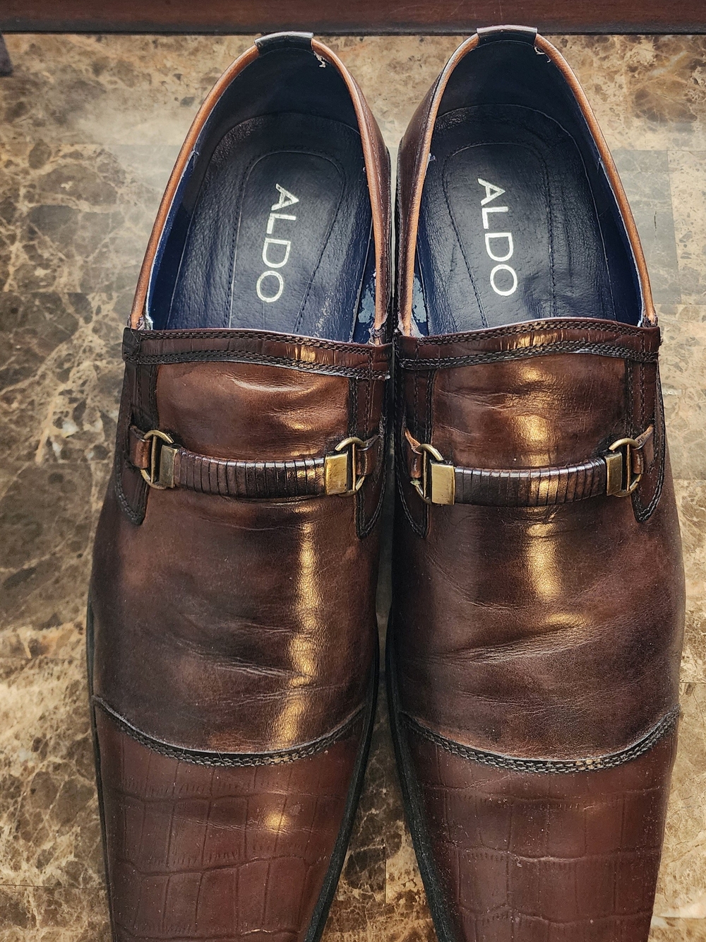 Classic Men's Brown Leather Slip-On Dress Shoes
